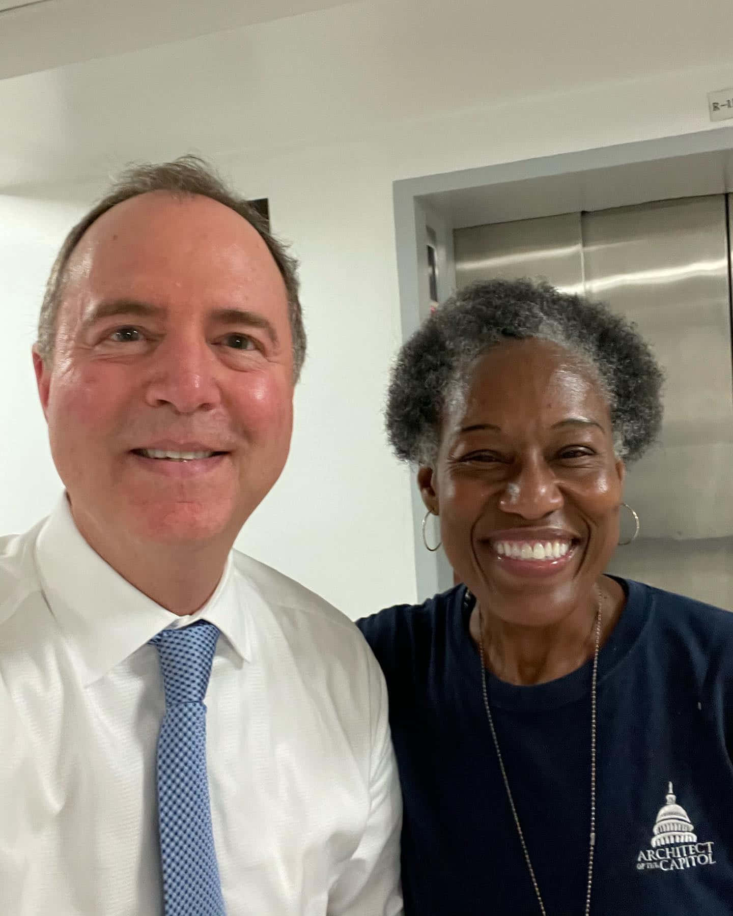 Adam Schiff With A Woman Wallpaper