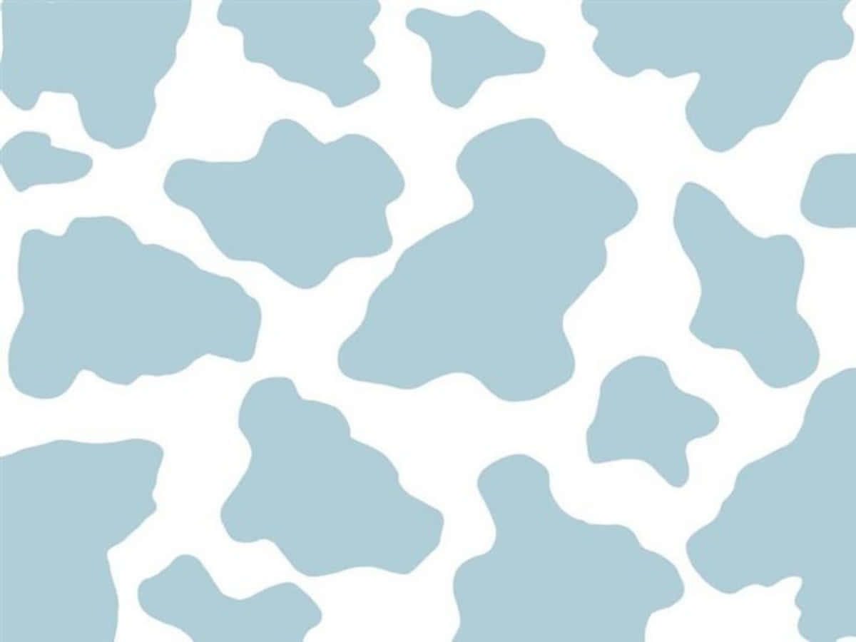 Add A Splash Of Blue To Your Home With The Blue Cow Print Wallpaper