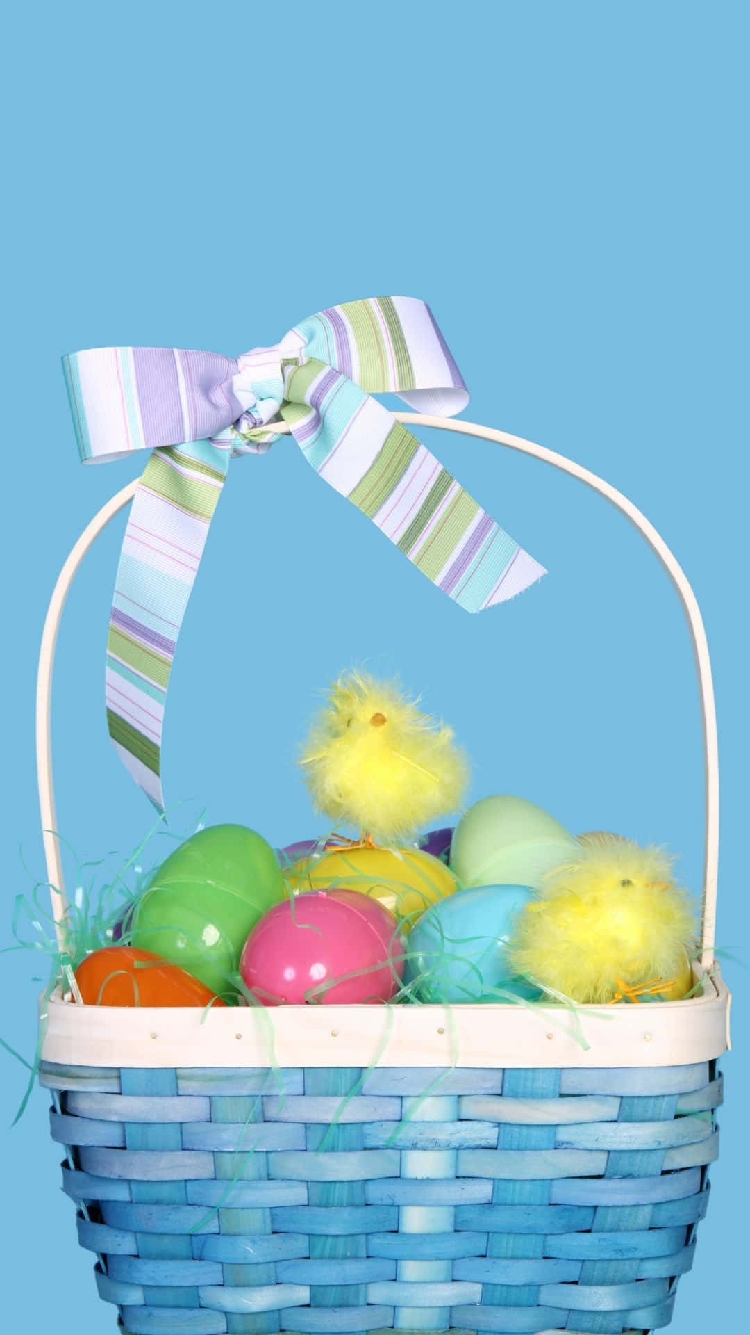 Add A Touch Of Spring With An Easter Basket Wallpaper