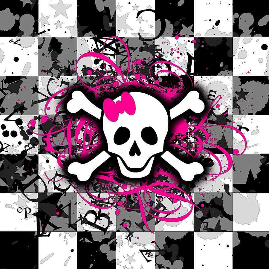 Add An Edgy Touch To Your Style With This Stylish Girly Skull Wallpaper. Wallpaper