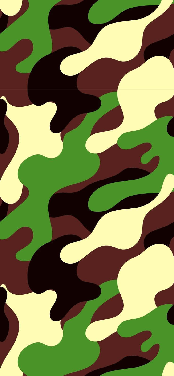 Add Some Style To Your Closet With Green Camo Wallpaper