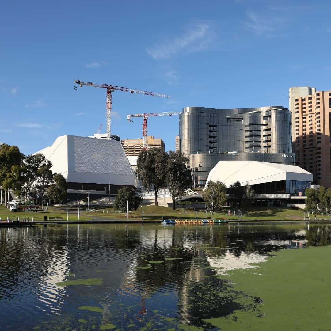 Adelaide Festival Centreand Skyline Wallpaper