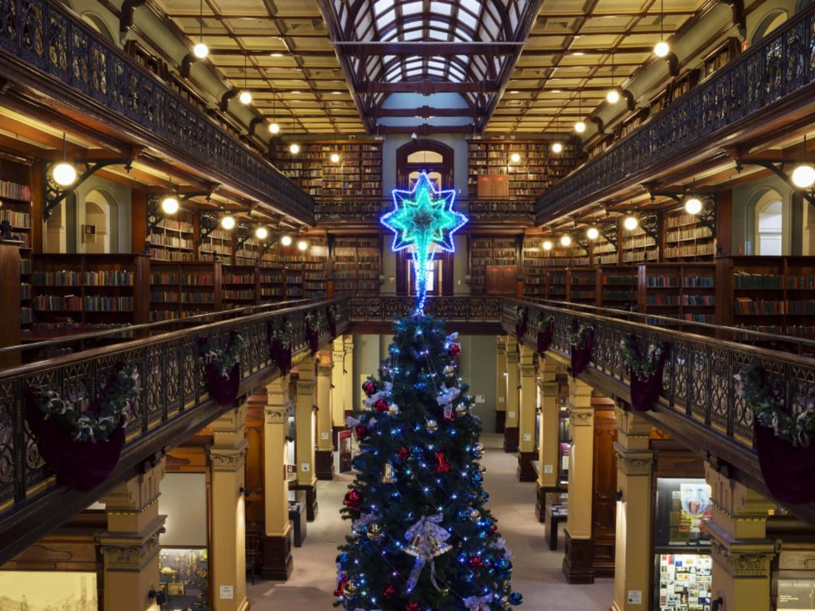 Adelaide State Library Christmas Decoration Wallpaper