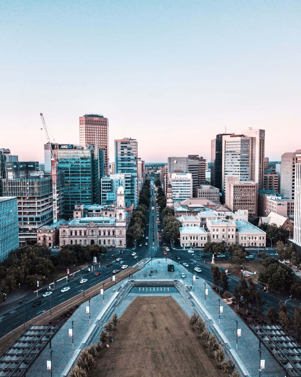 Adelaide Victoria Square Aerial View Wallpaper