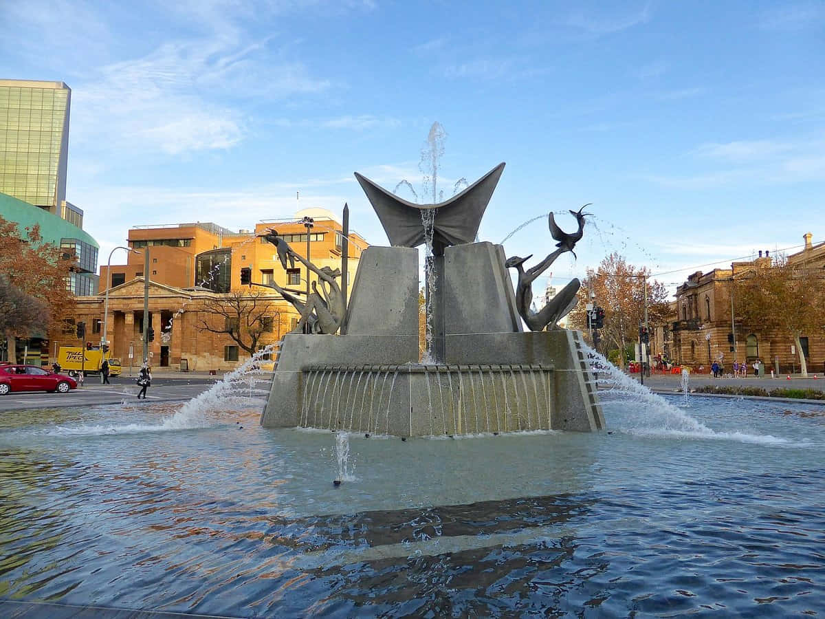 Adelaide Victoria Square Fountain Wallpaper