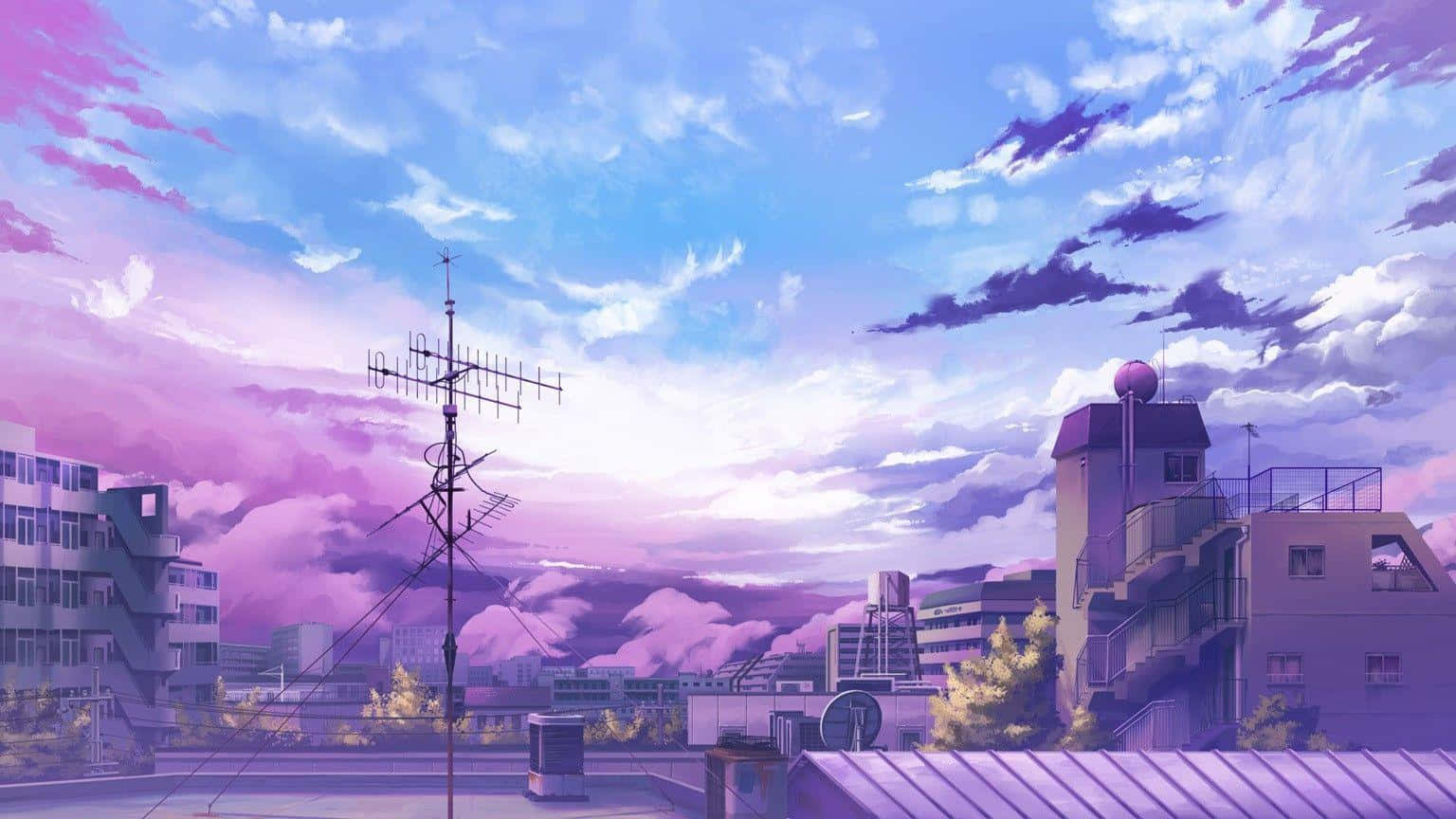 Admire The Refreshing Beauty Of A Breathtaking Bubblegum Purple And Sky Blue Aesthetic. Wallpaper