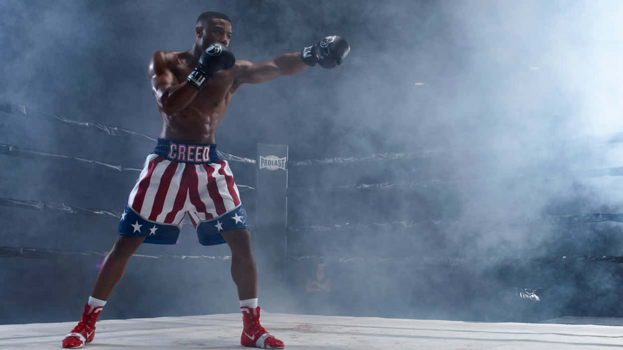 Adonis Creed Boxing Pose Wallpaper