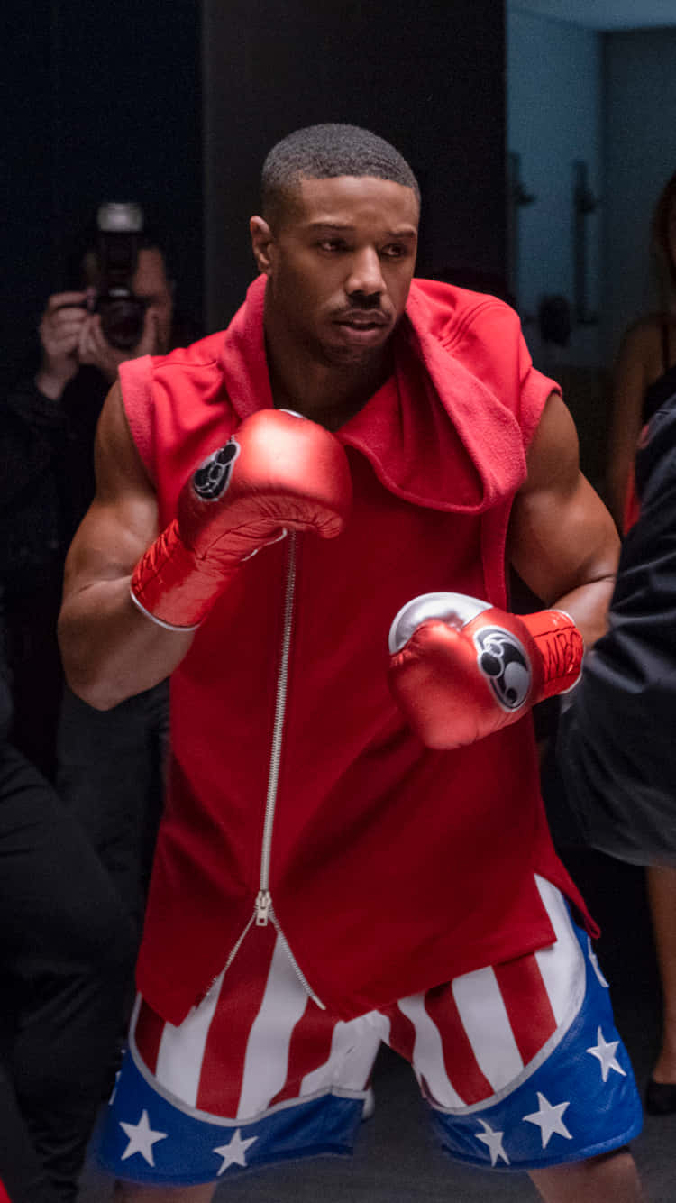 Adonis Creed Boxing Pose Wallpaper