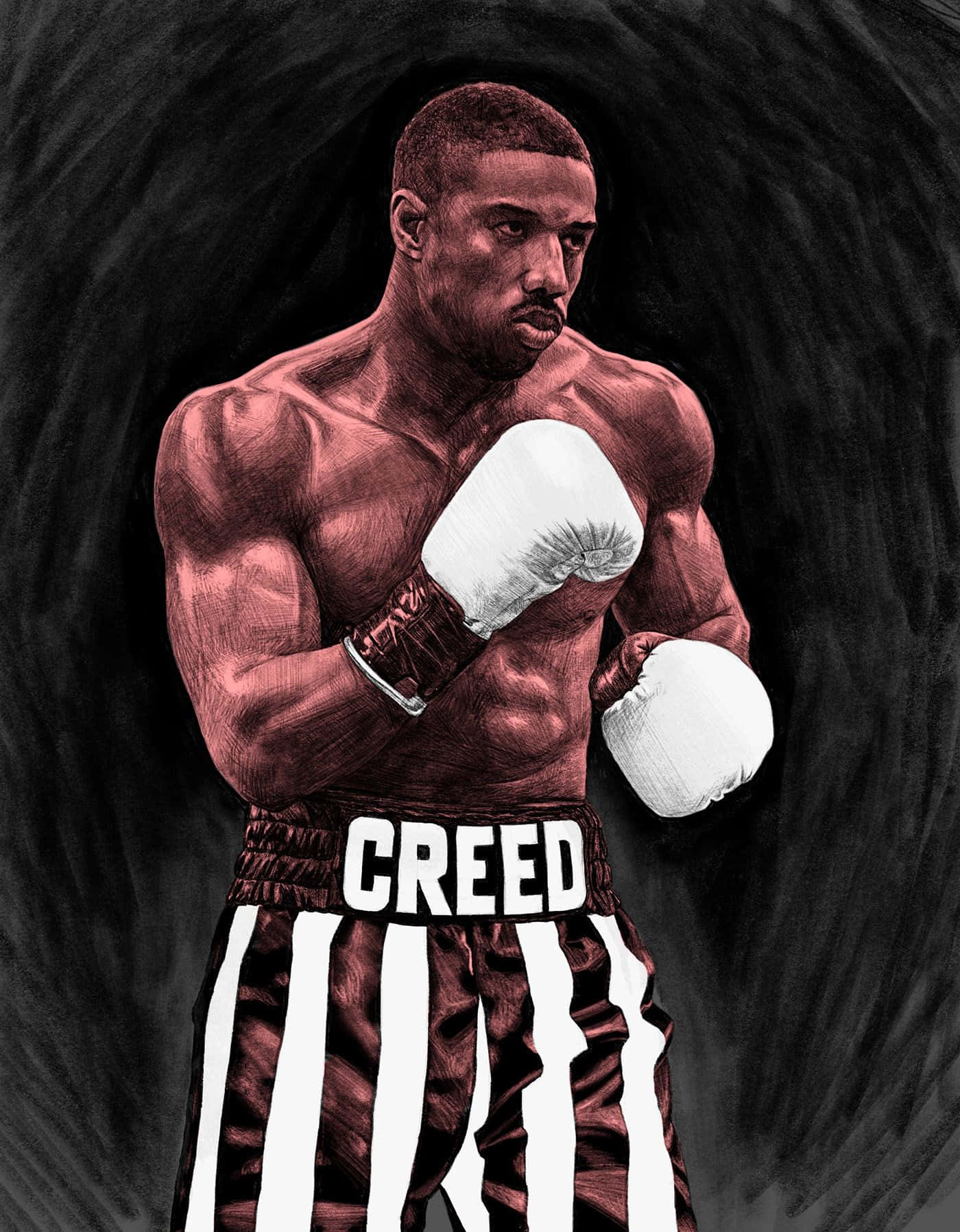 Adonis Creed Boxing Stance Wallpaper