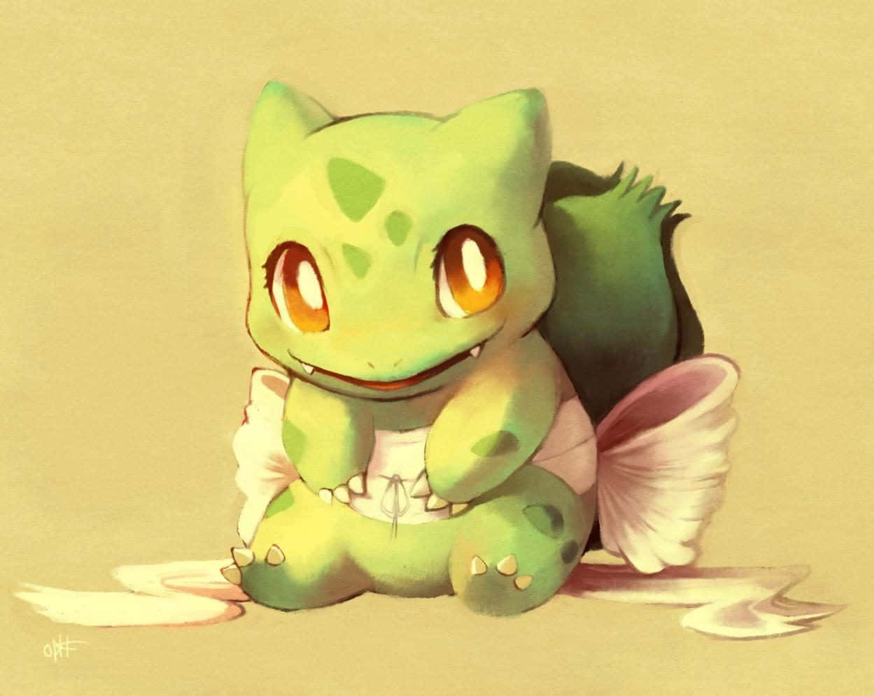 Adorable Bulbasaur Artwork Wallpaper