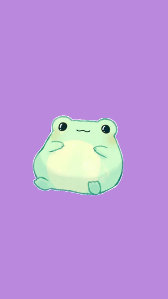 Adorable Cartoon Frogi Phone Wallpaper Wallpaper