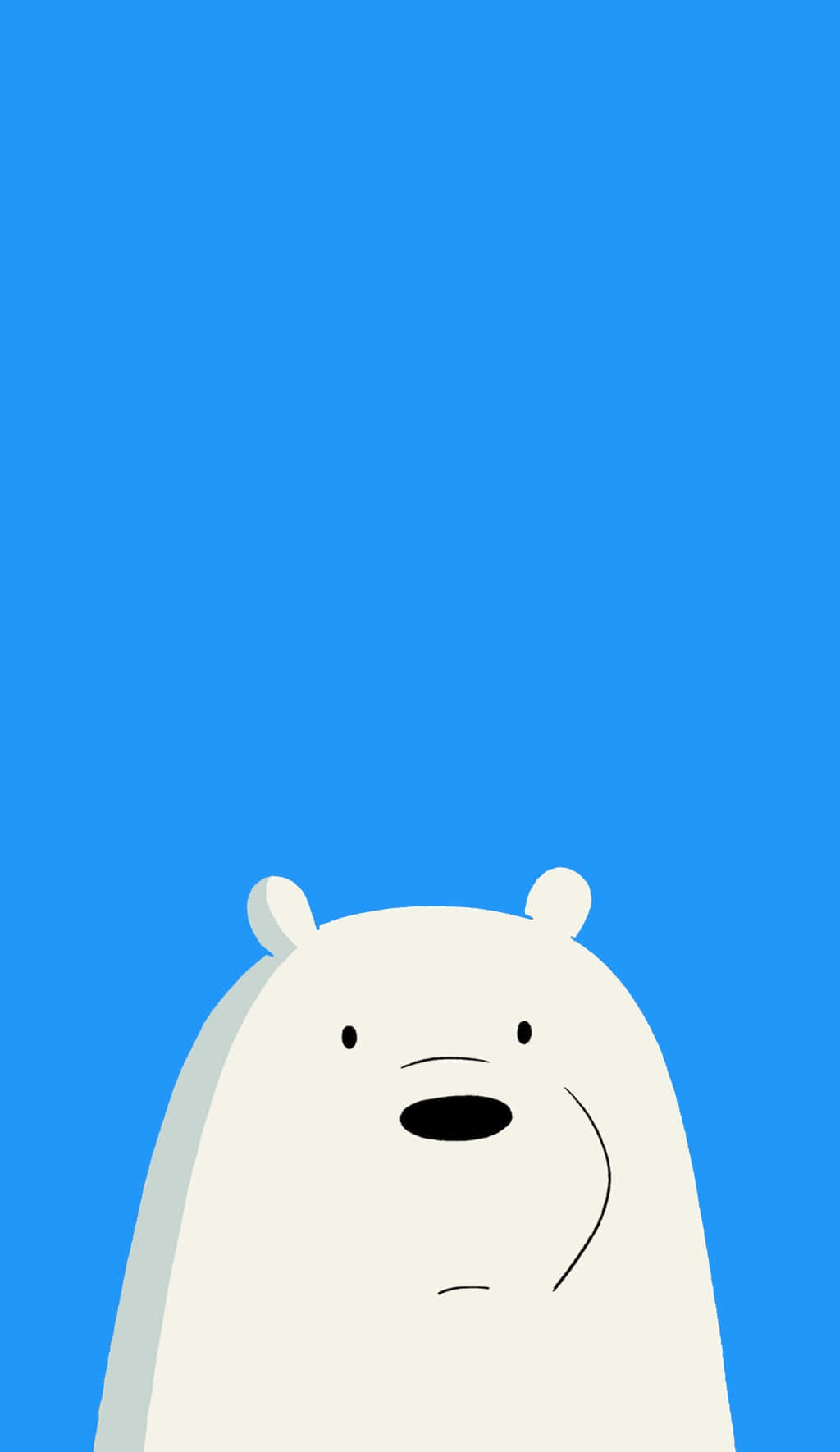 Adorable Cartoon Polar Bear Chilling On Ice Wallpaper