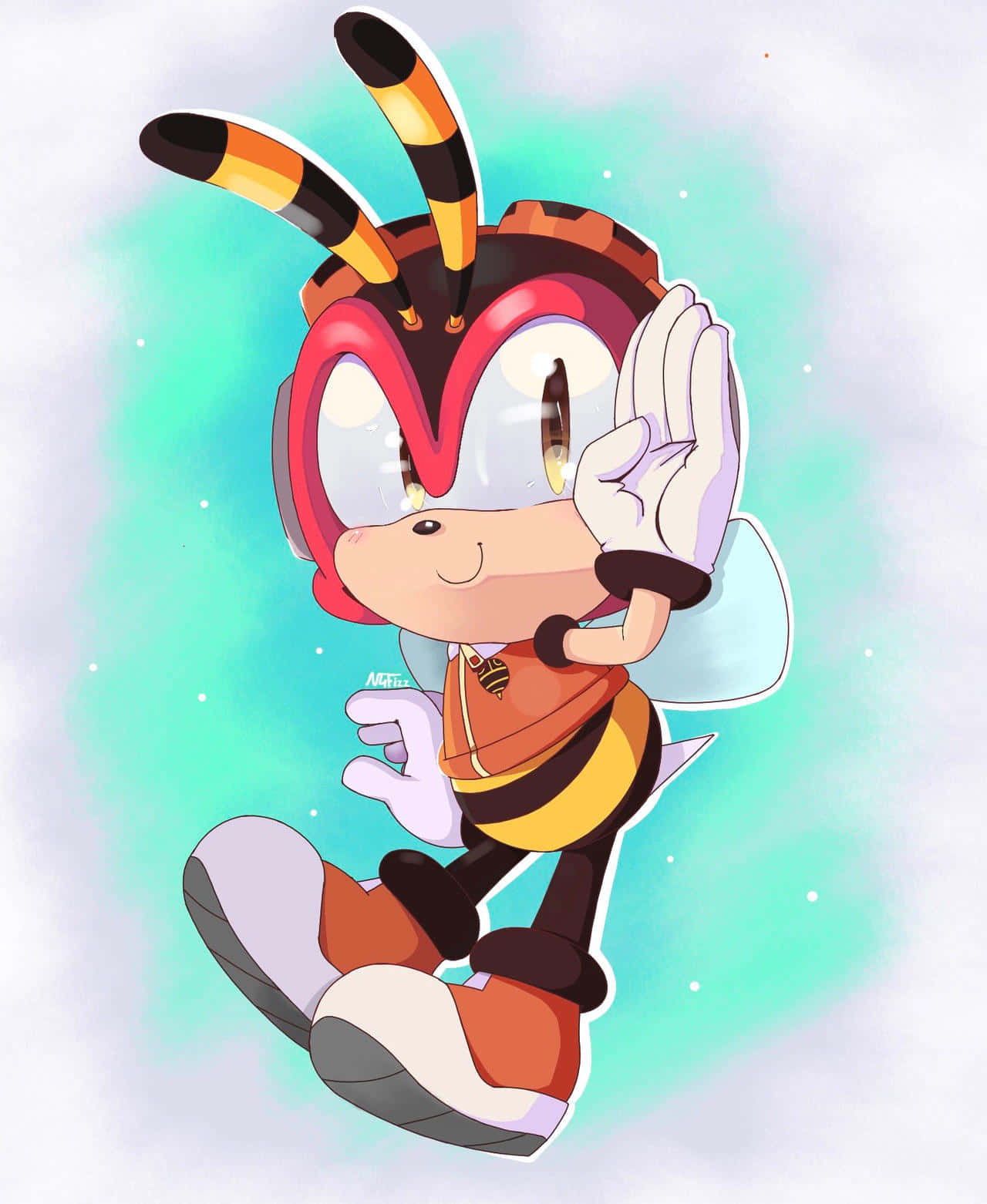 Adorable Charmy Bee In Action Wallpaper