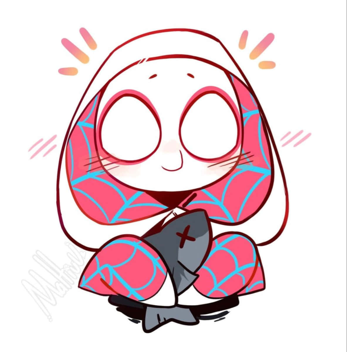 Adorable Chibi Spider Gwen Wallpaper