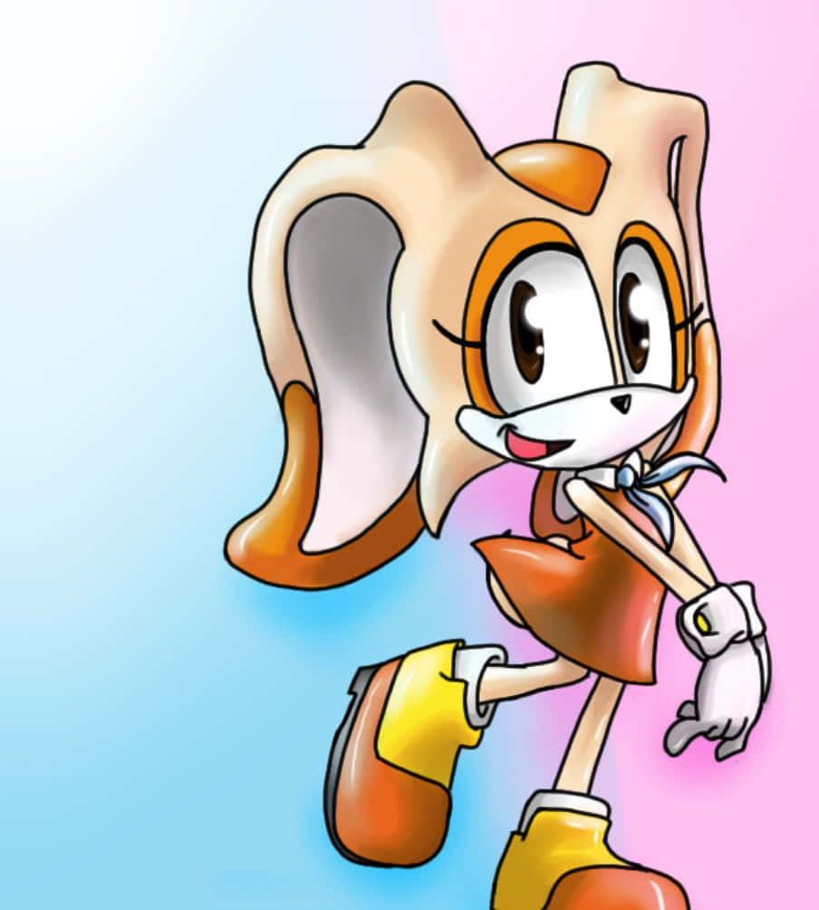 Adorable Cream The Rabbit Posing With Cheese The Chao Wallpaper