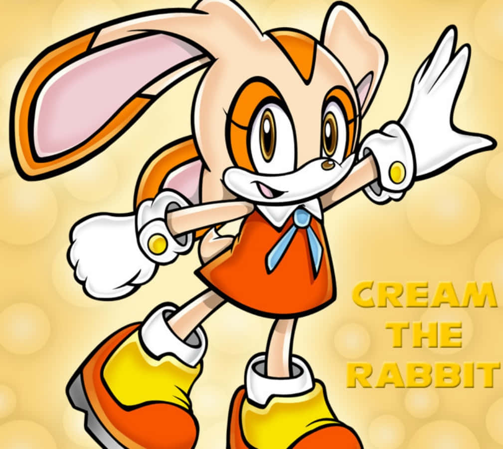 Adorable Cream The Rabbit Posing With Cheese The Chao Wallpaper