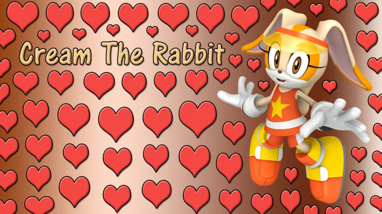 Adorable Cream The Rabbit Smiling With Cheese The Chao In A Dreamy Background Wallpaper