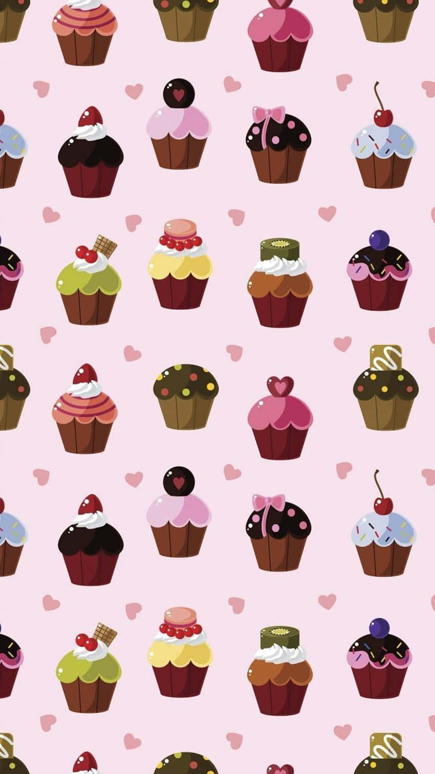 Adorable Cupcake With Colorful Sprinkles Wallpaper