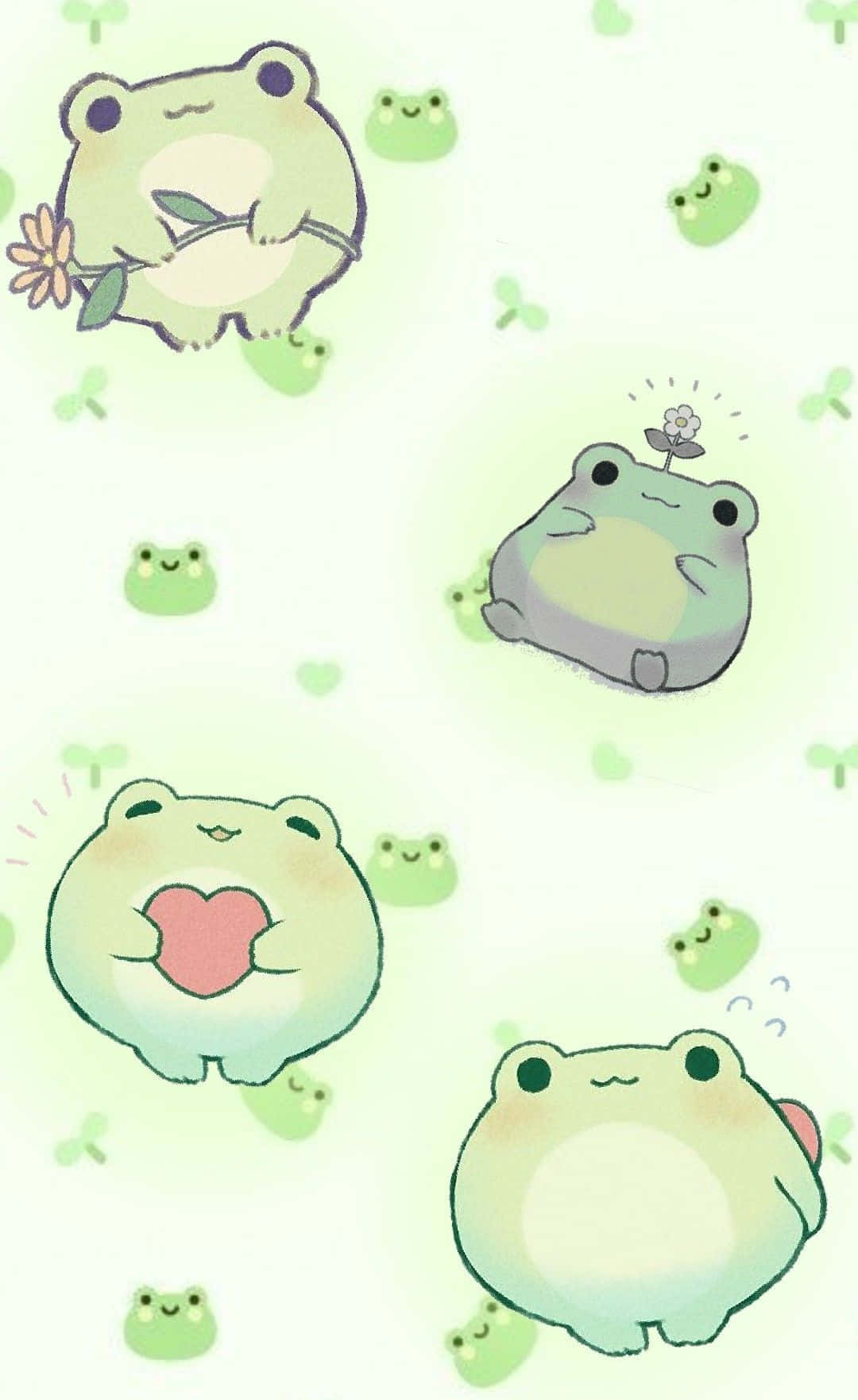 Adorable_ Frog_ Cartoon_ Collection Wallpaper