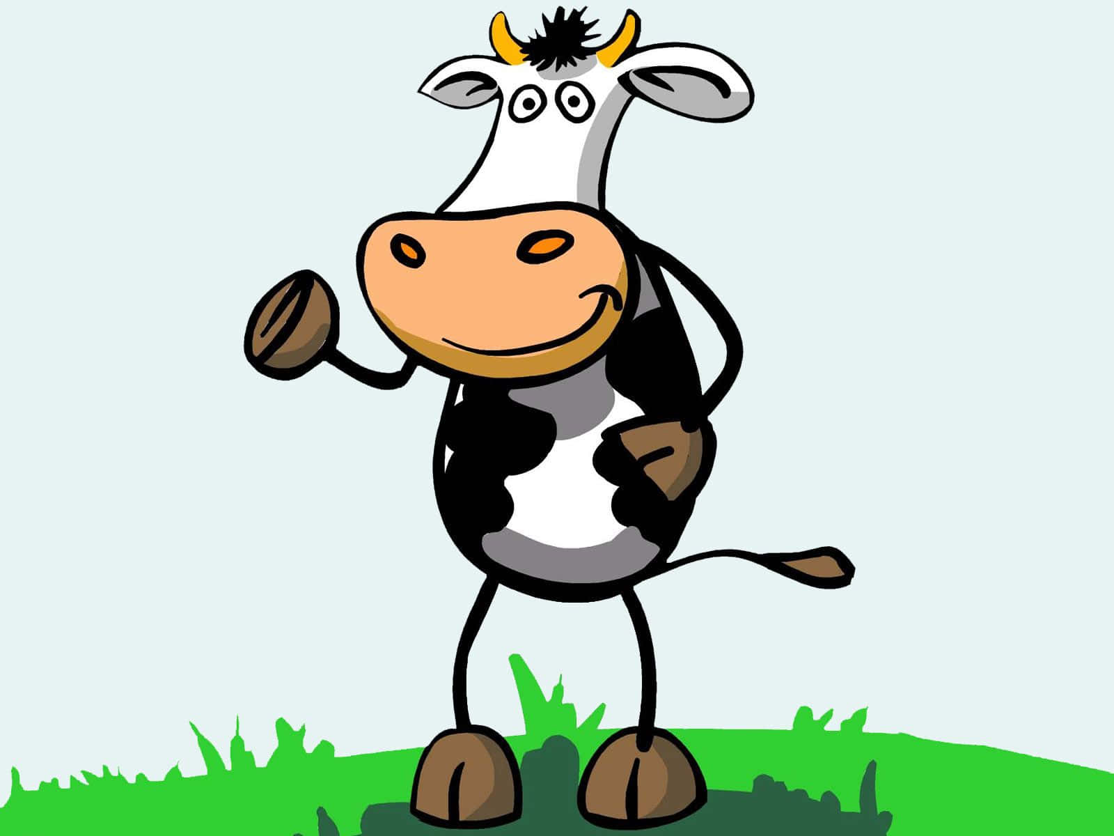 Adorable Kawaii Cute Cow - A Perfect Blend Of Cuteness And Charm Wallpaper