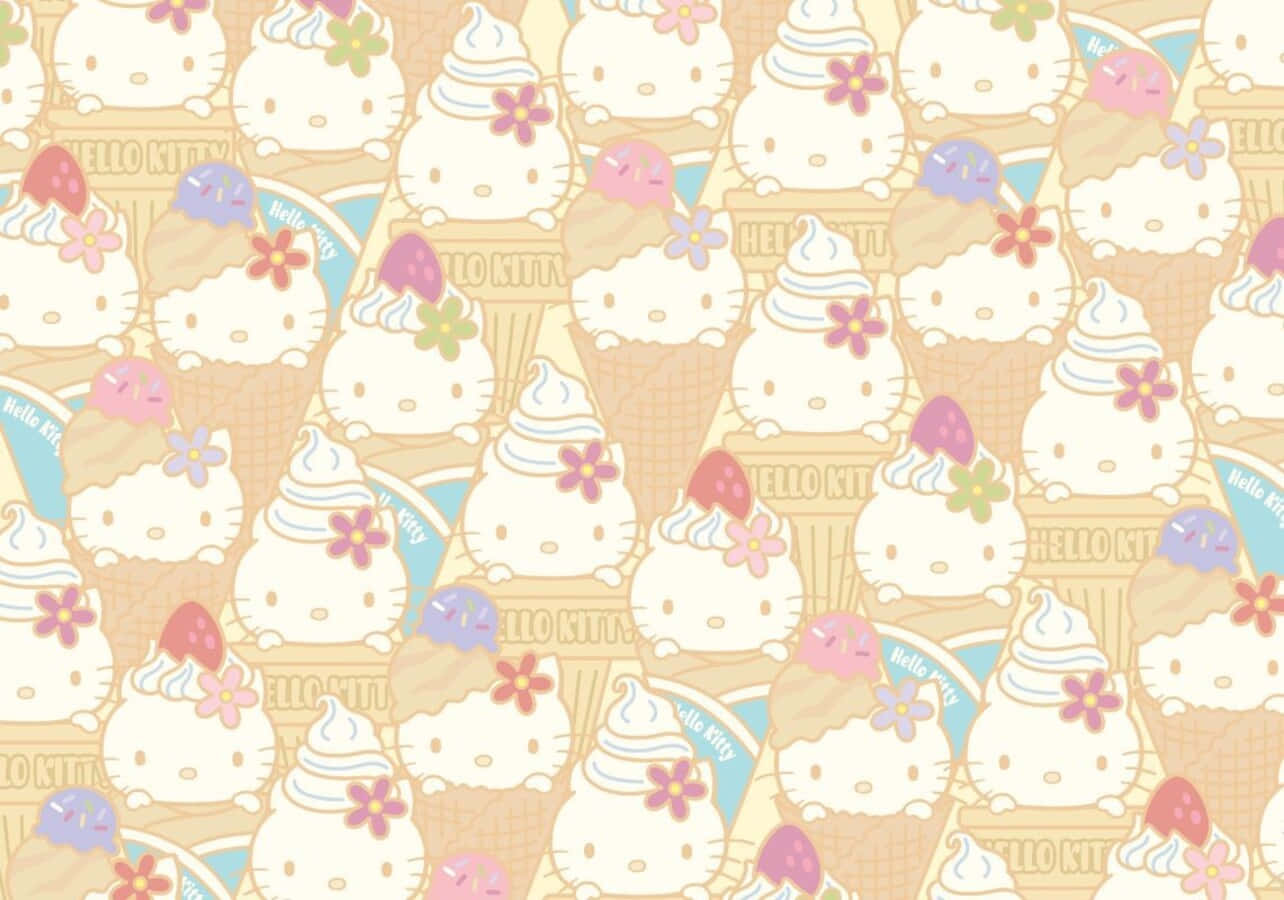 Adorable Kawaii Dessert Collection Illustration Wallpaper