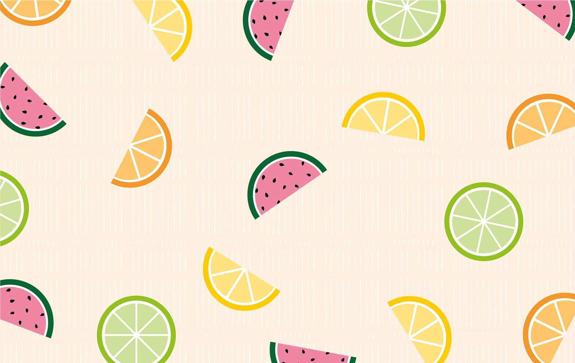 Adorable Kawaii Fruit Smiling Happily Wallpaper