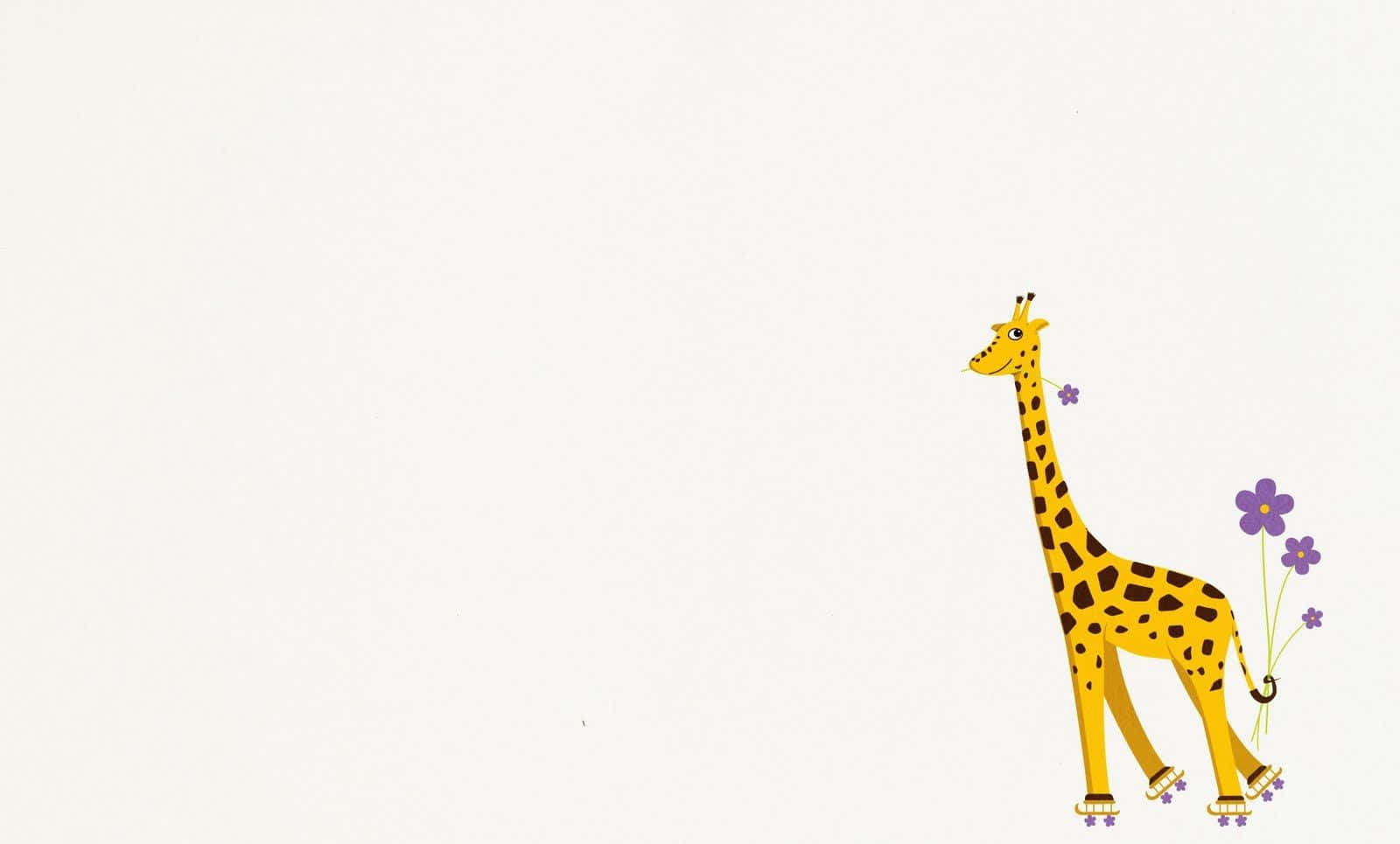 Adorable Kawaii Giraffe Illustration Wallpaper