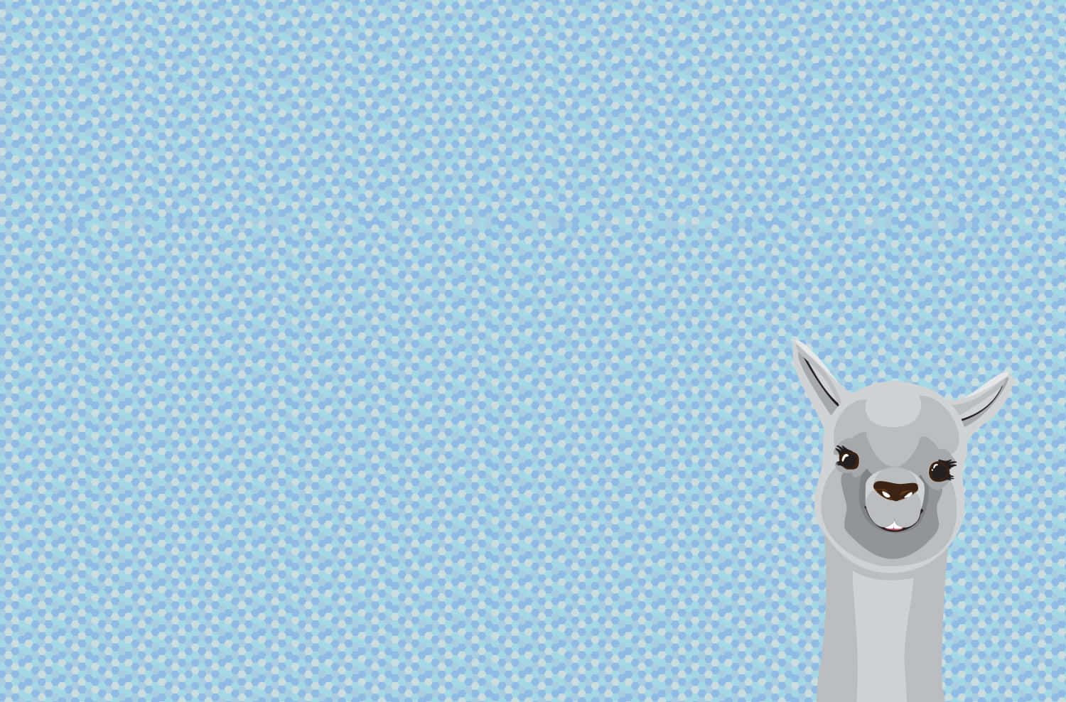 Adorable Kawaii Llama Illustration In Colorful Outfit Wallpaper