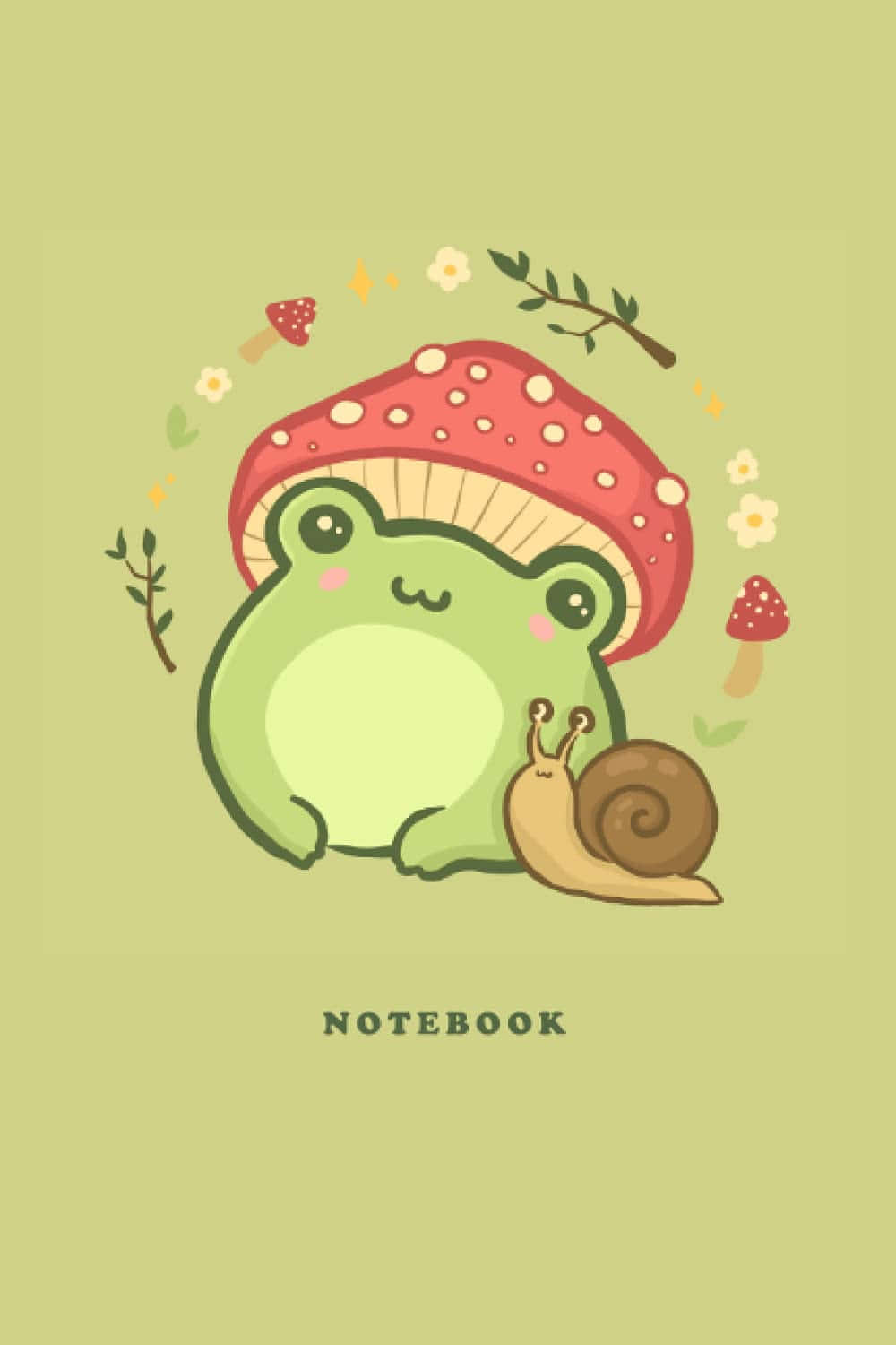 Adorable Kawaii Mushroom Set In A Whimsical Fairy-tale Garden. Wallpaper