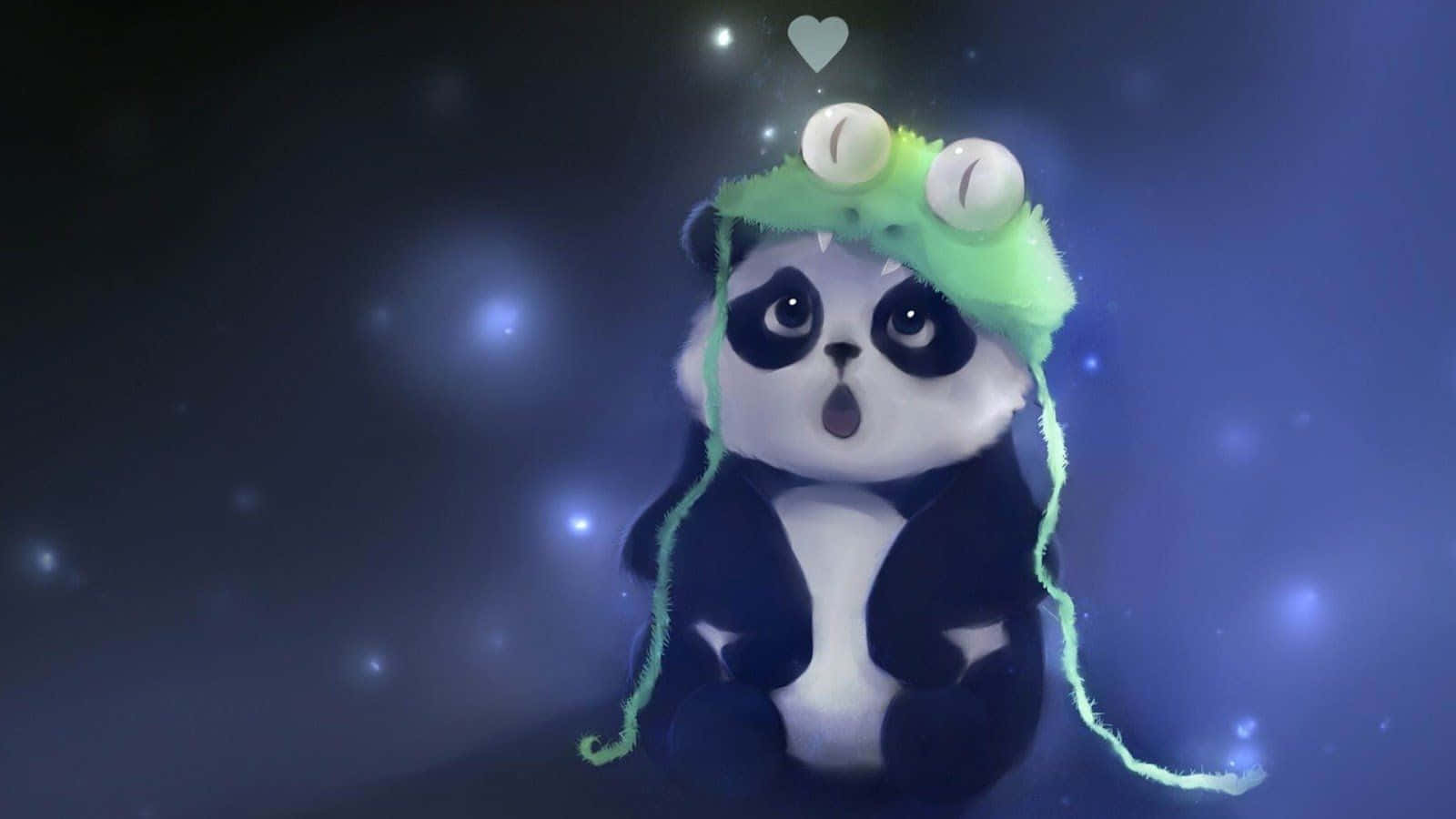 Adorable Kawaii Panda Relaxing In Its Natural Habitat