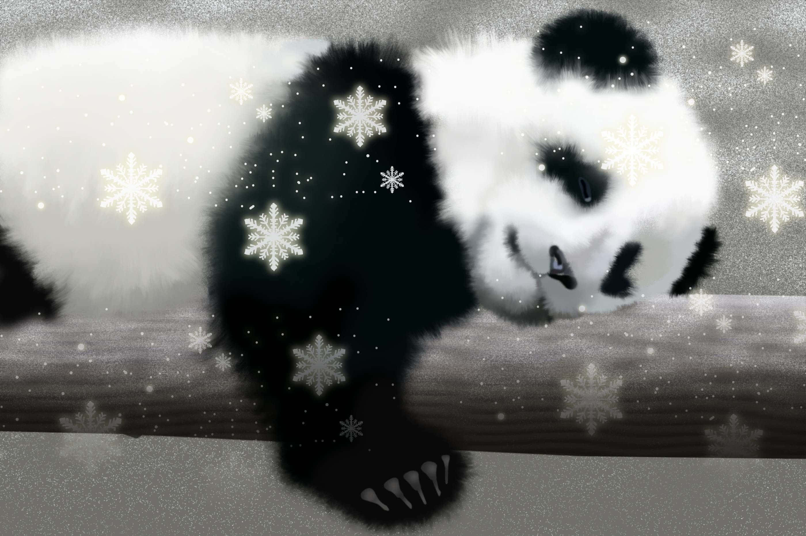 Adorable Kawaii Panda Wallpaper