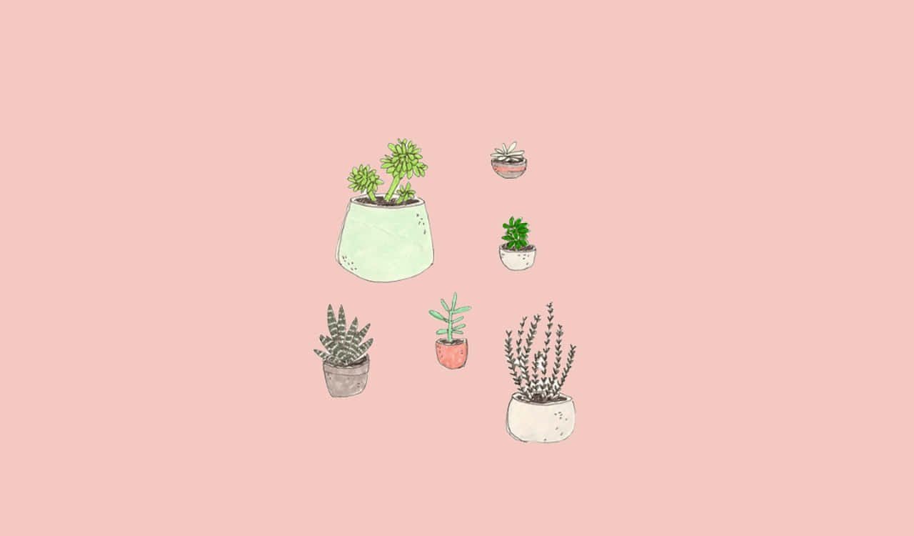 Adorable Kawaii Pink Aesthetic Desktop Wallpaper Wallpaper