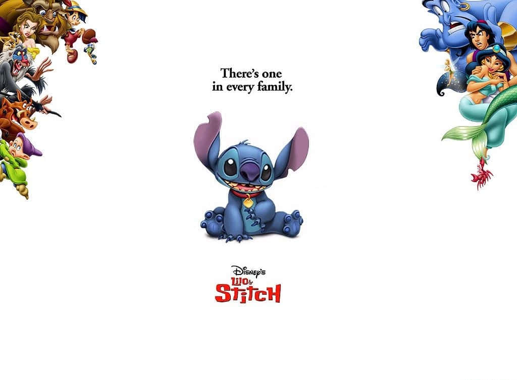 Adorable Lilo And Stitch Hug Wallpaper