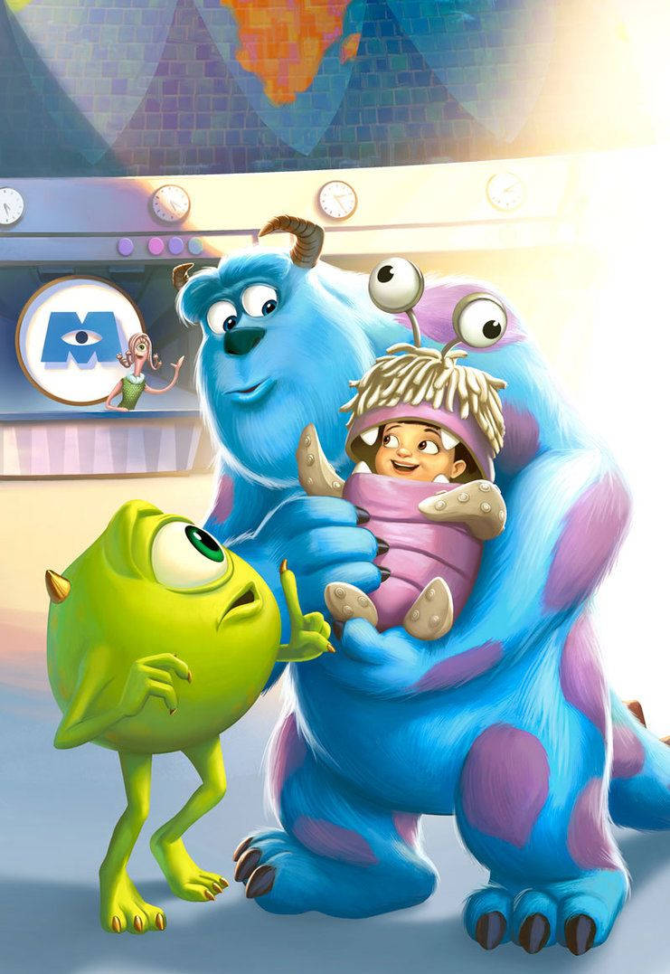 Adorable Monsters Inc Art Wallpaper