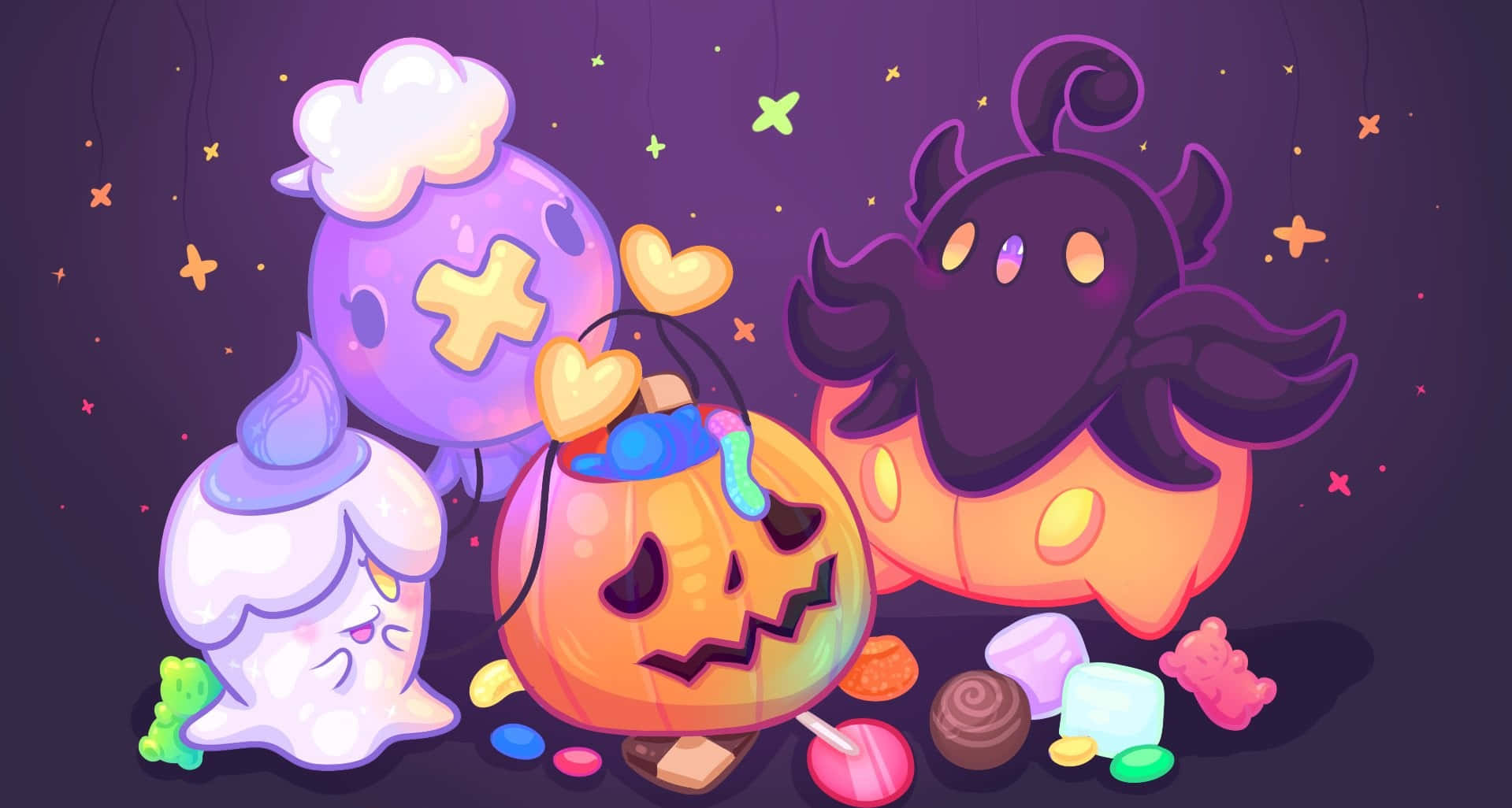 Adorable Pokemon Halloween Wallpaper