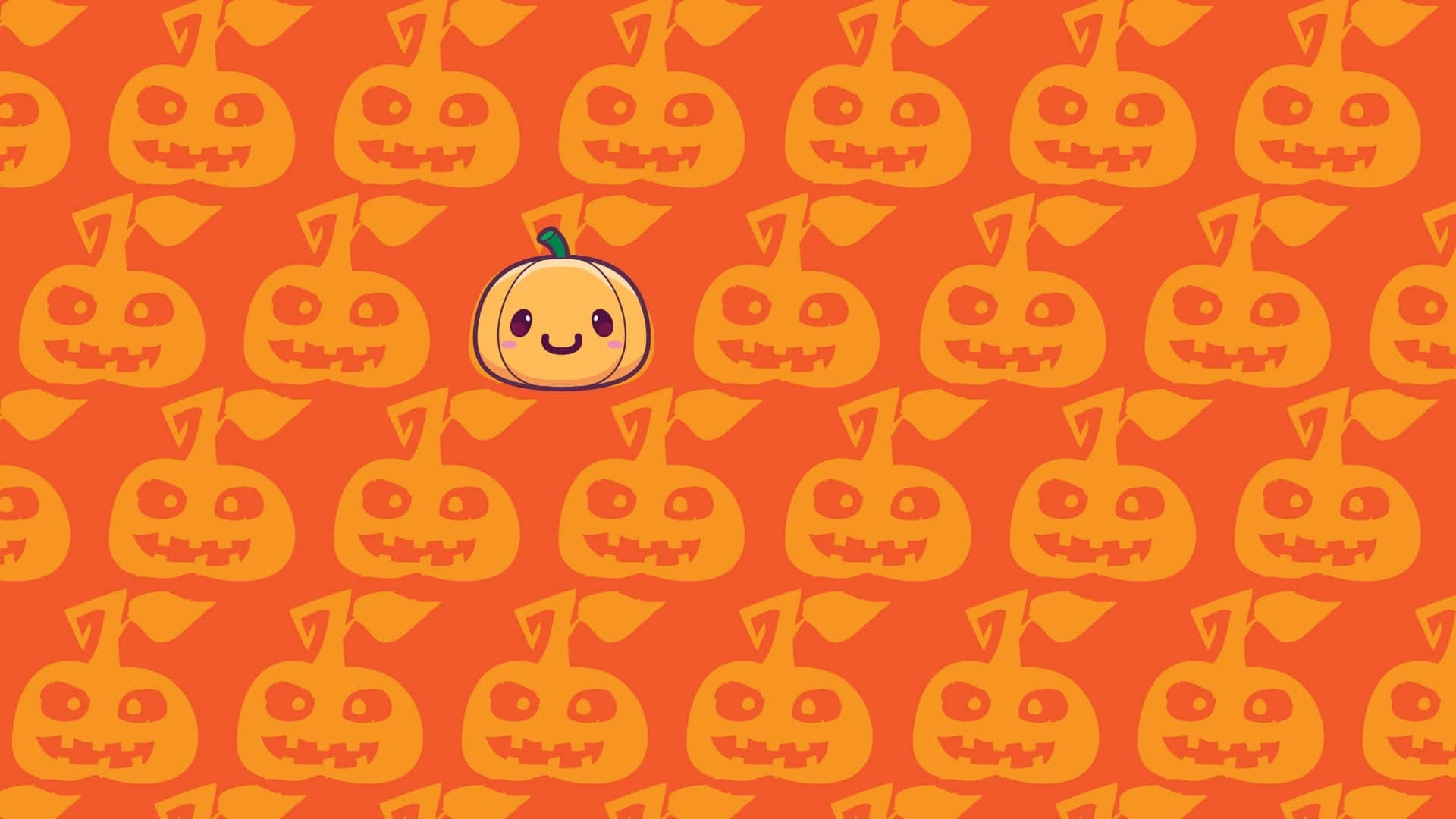 Adorable Pumpkin With A Charming Smile Wallpaper