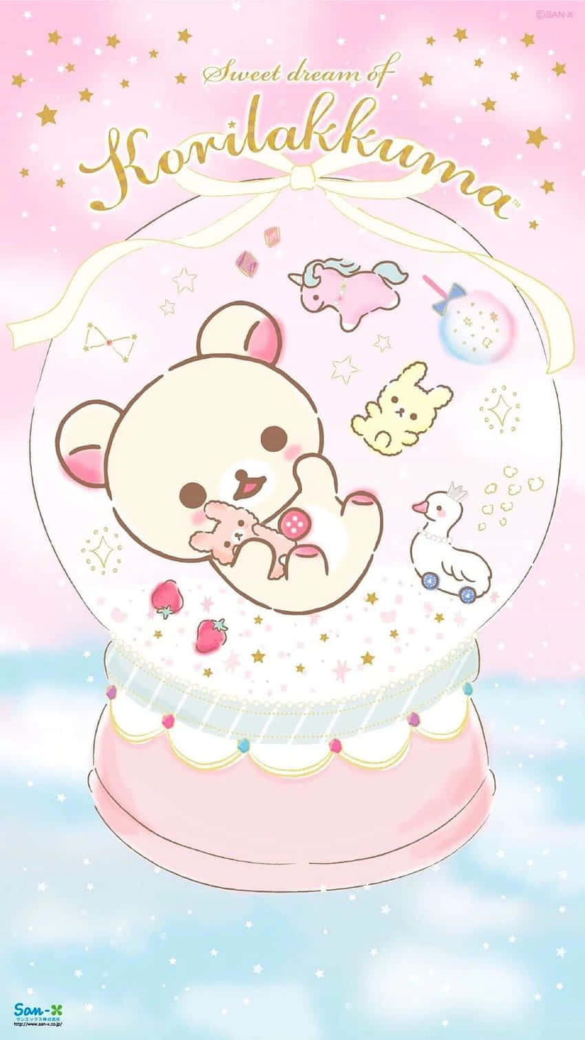 Adorable Rilakkuma In A Kawaii Outfit Wallpaper