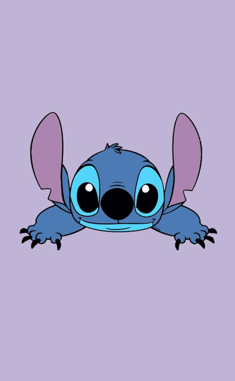 Adorable Stitch Purple Portrait Wallpaper