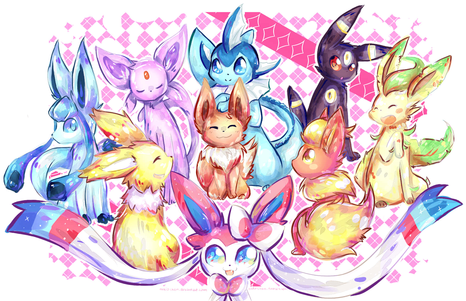 Adorable Sylveon Poses In The Sun Wallpaper