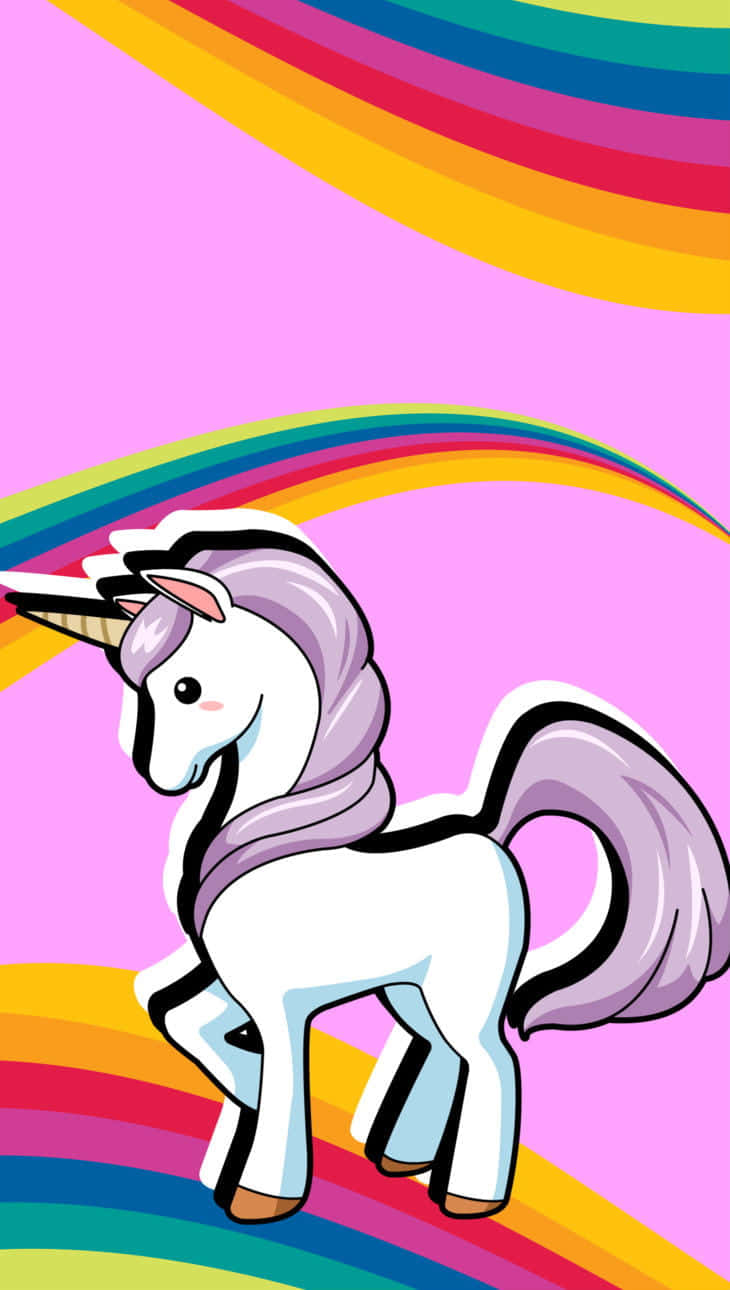 Adorable Unicorn In A Sparkling Fantasy World Wallpaper