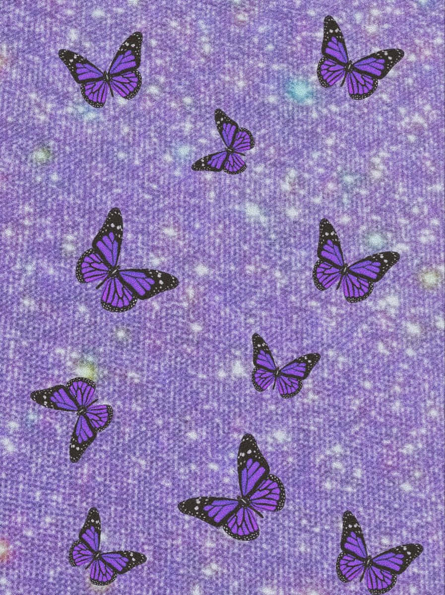 Adorn Your Walls With The Beauty Of A Glitter Butterfly! Wallpaper