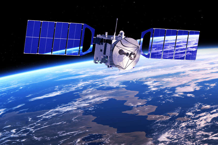 Advanced Satellite Orbiting Earth Wallpaper