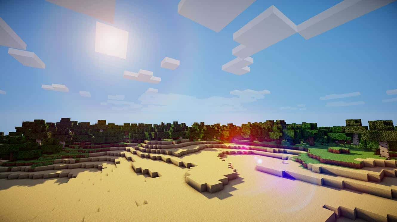 Adventurous Minecraft Survival Gameplay Wallpaper