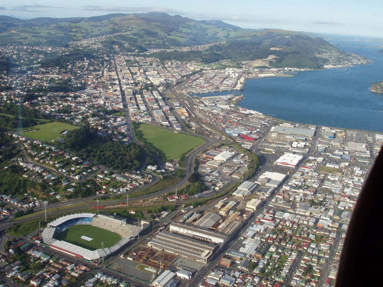 Aerial View Dunedin New Zealand Wallpaper