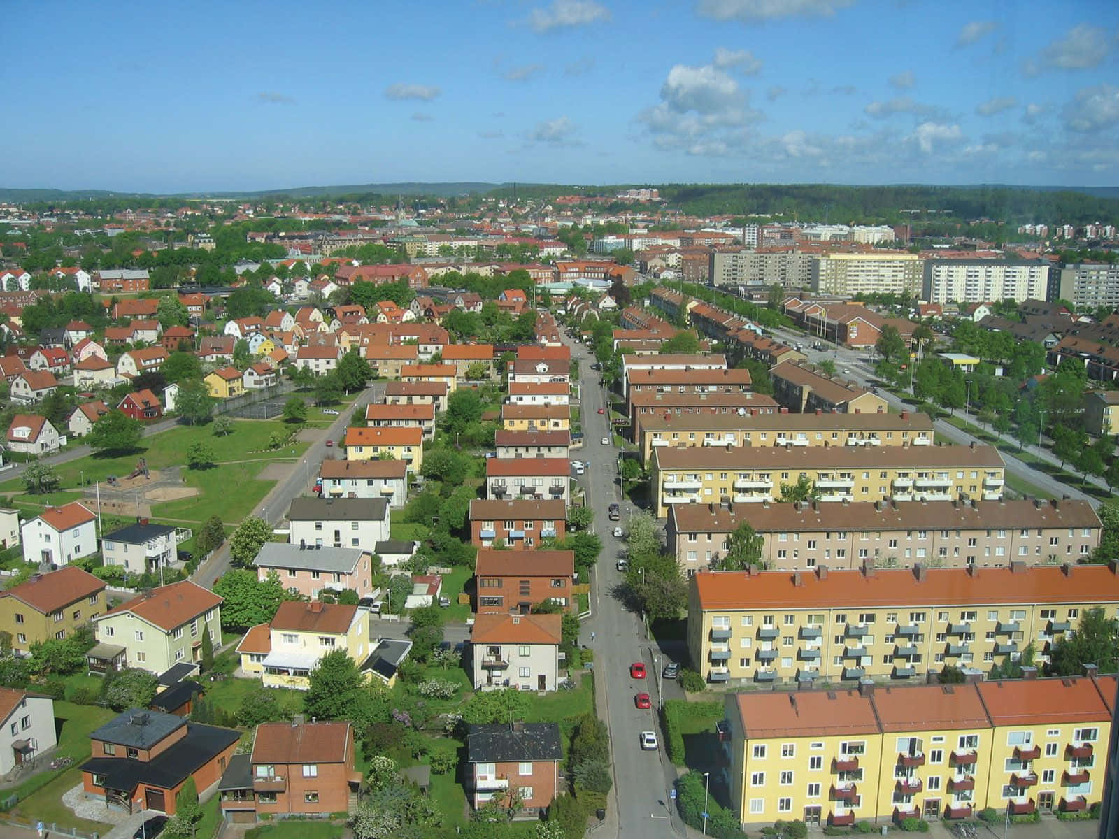 Aerial View Halmstad Sweden Wallpaper