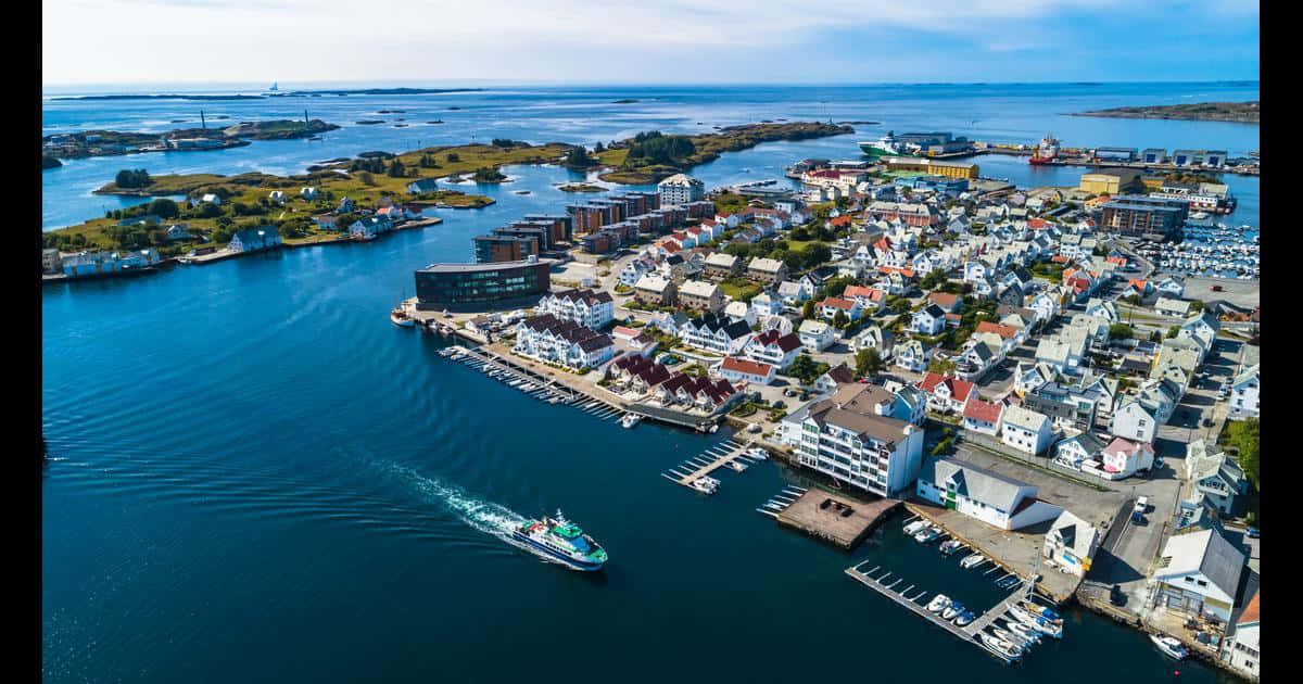 Aerial View Haugesund Norway Wallpaper