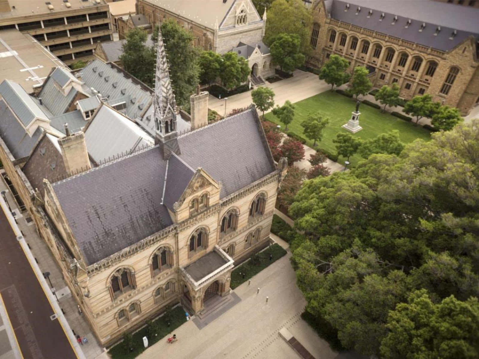 Aerial_ View_of_ Historic_ Building_ North_ Terrace_ Adelaide Wallpaper