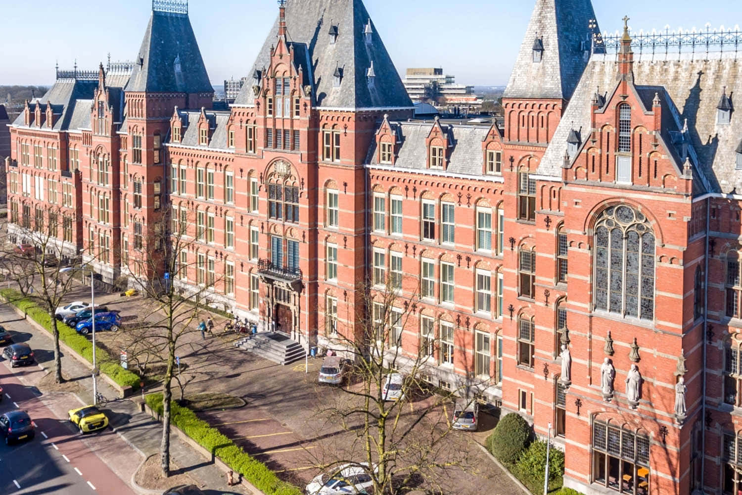 Aerial_ View_of_ Historic_ Red_ Brick_ Building_in_ Nijmegen Wallpaper