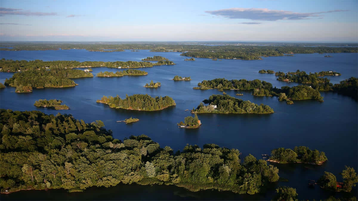 Aerial_ View_of_ Lush_ Green_ Archipelago Wallpaper