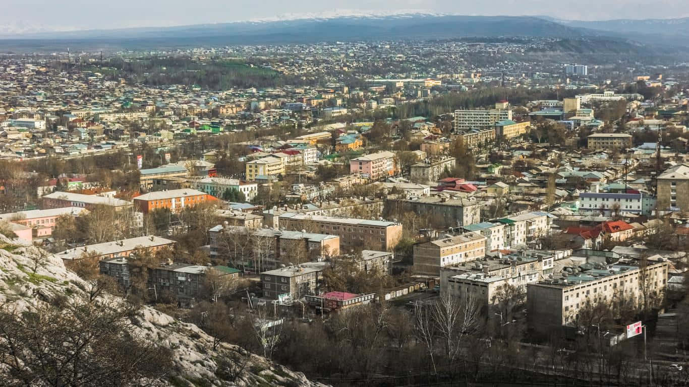 Aerial View Of Osh City Wallpaper